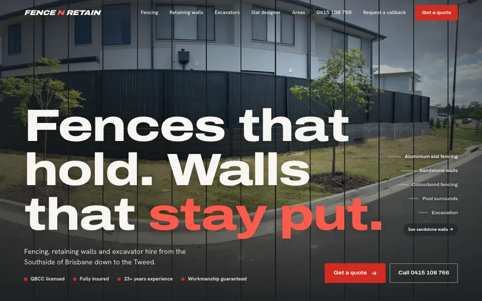 Home page of Fence N Retain