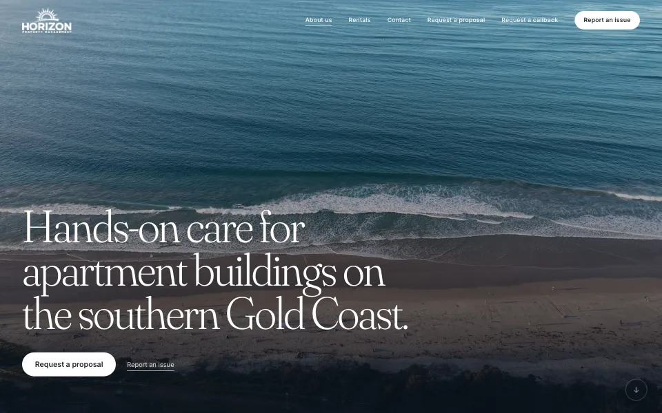 Home page of Horizon Property Management