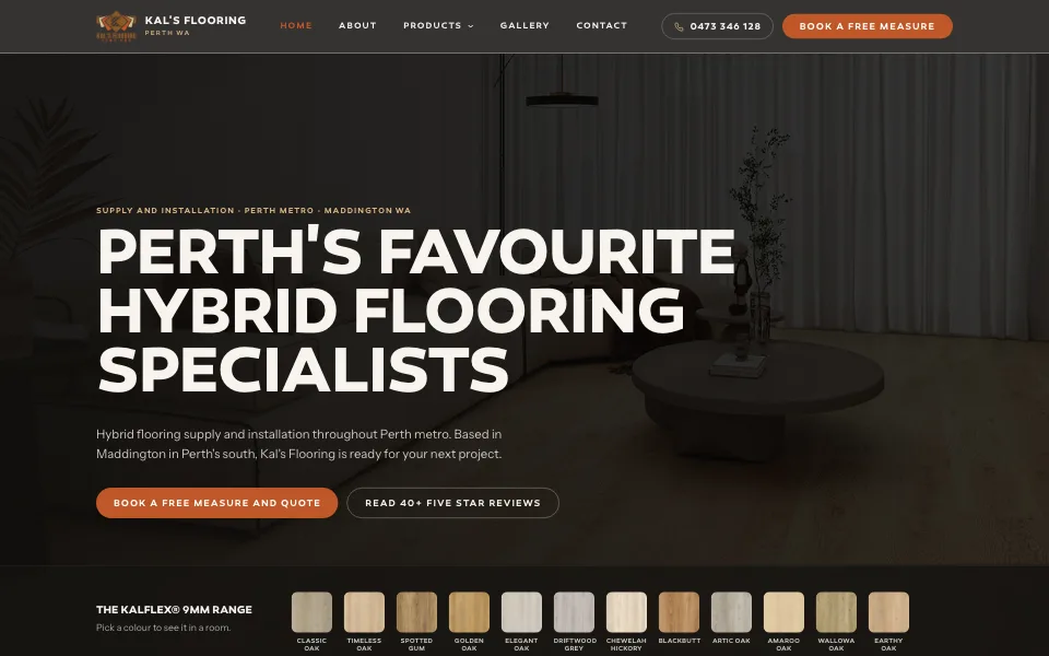 Home page of Kal's Flooring