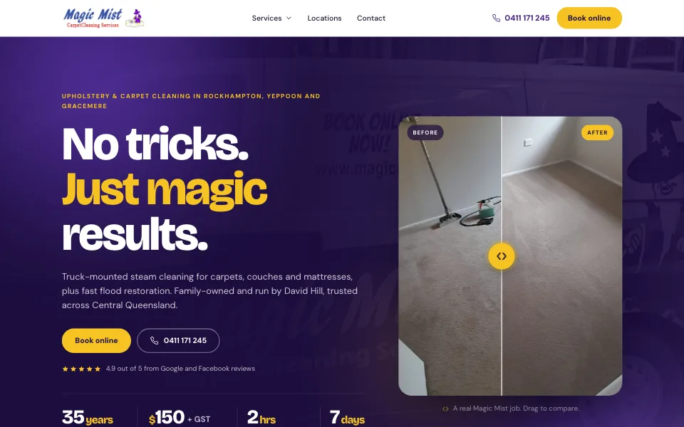 Home page of Magic Mist