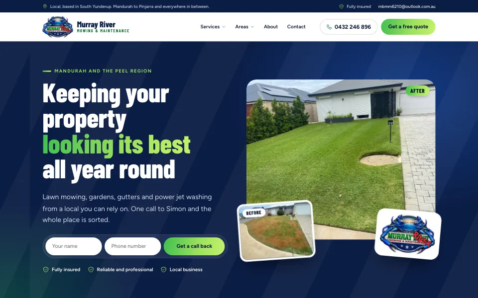 Home page of Murray River Mowing